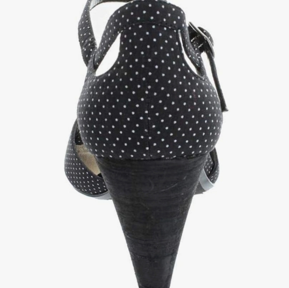 (New)Restricted - DANCING DOTS Peep Toe Polka Dot Heel Sandal (New) - Picture 4 of 11